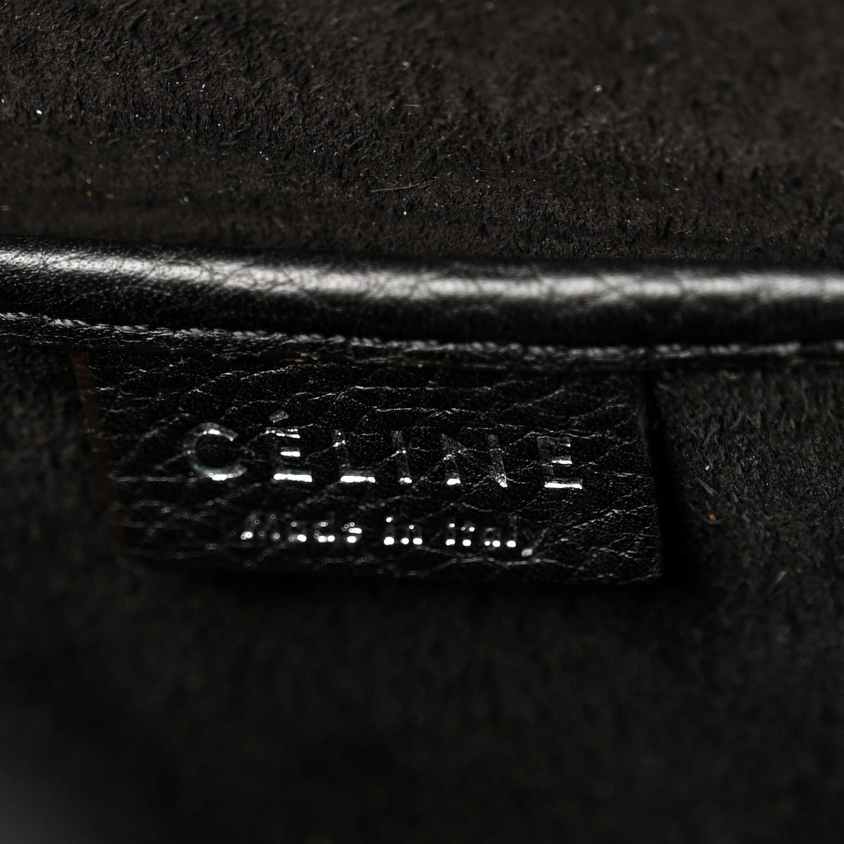 Drummed Calfskin Nano Luggage Black