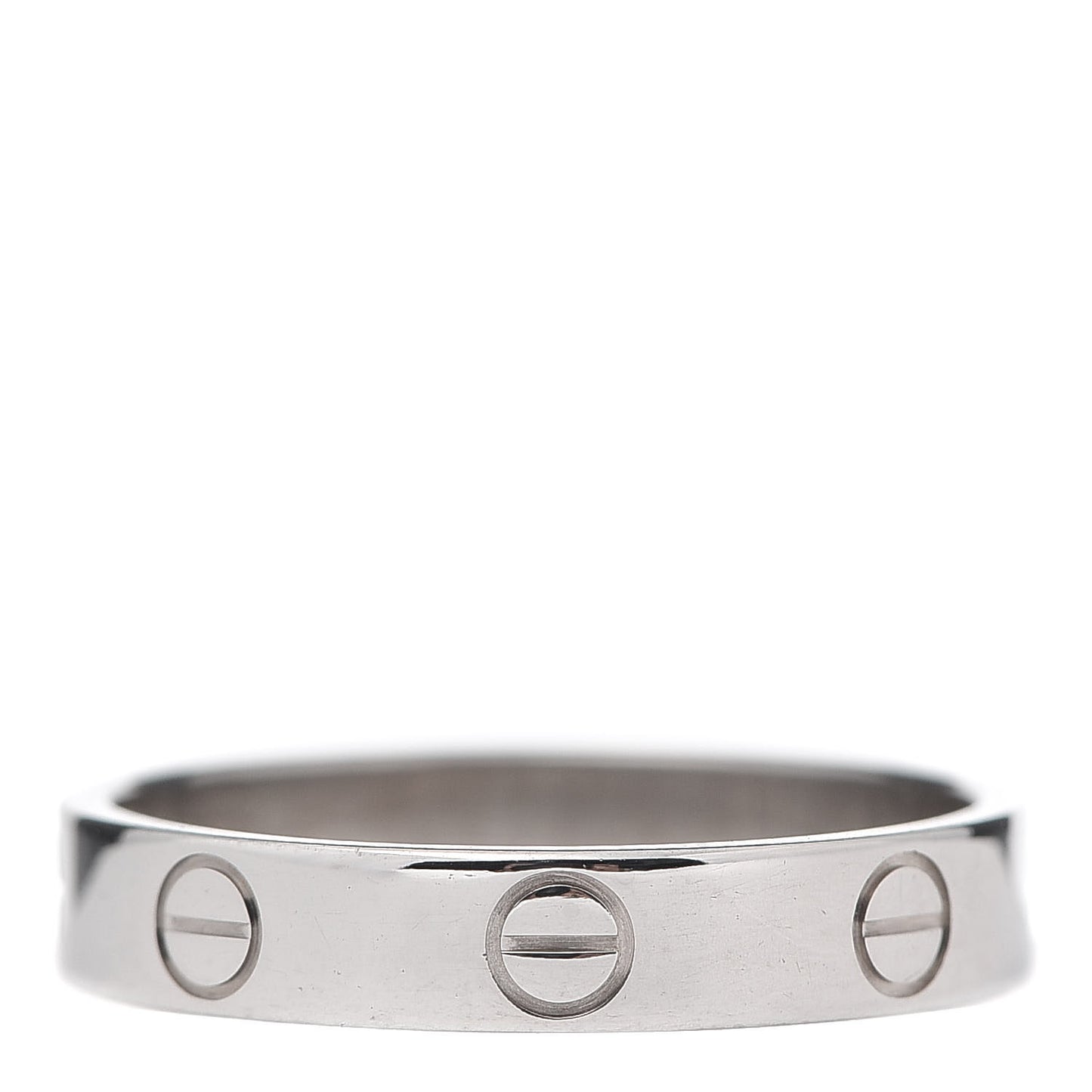 18K White Gold 3.5mm LOVE Wedding Band Ring 54 6.75