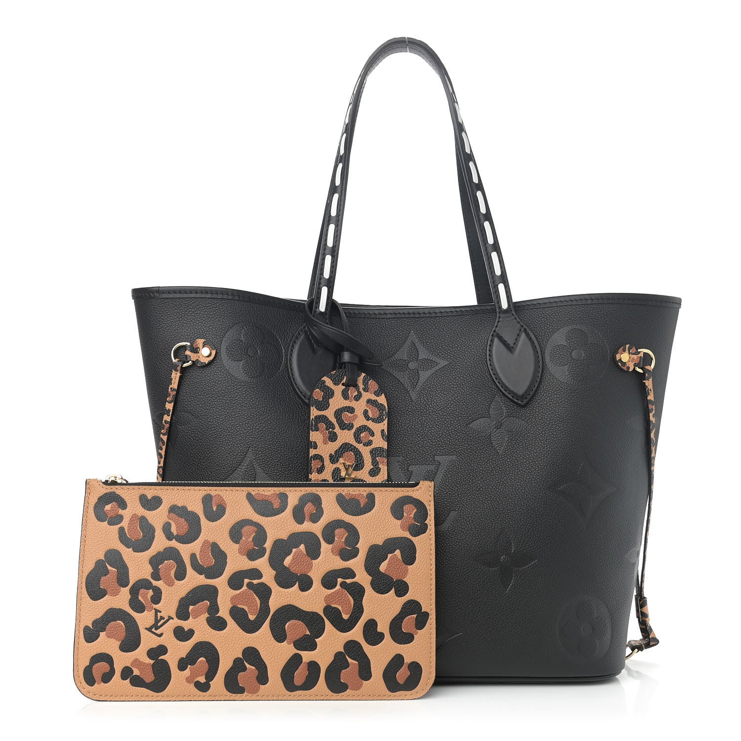 Louis Vuitton Empreinte Monogram Giant Wild At Heart Neverfull MM Black 1 of 10