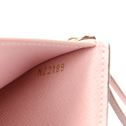 Louis Vuitton Damier Ebene Victorine Wallet Rose Ballerine 7 of 7