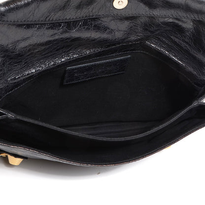 Balenciaga Agneau Giant 21 Gold Hardware Envelope Clutch Black 5 of 10