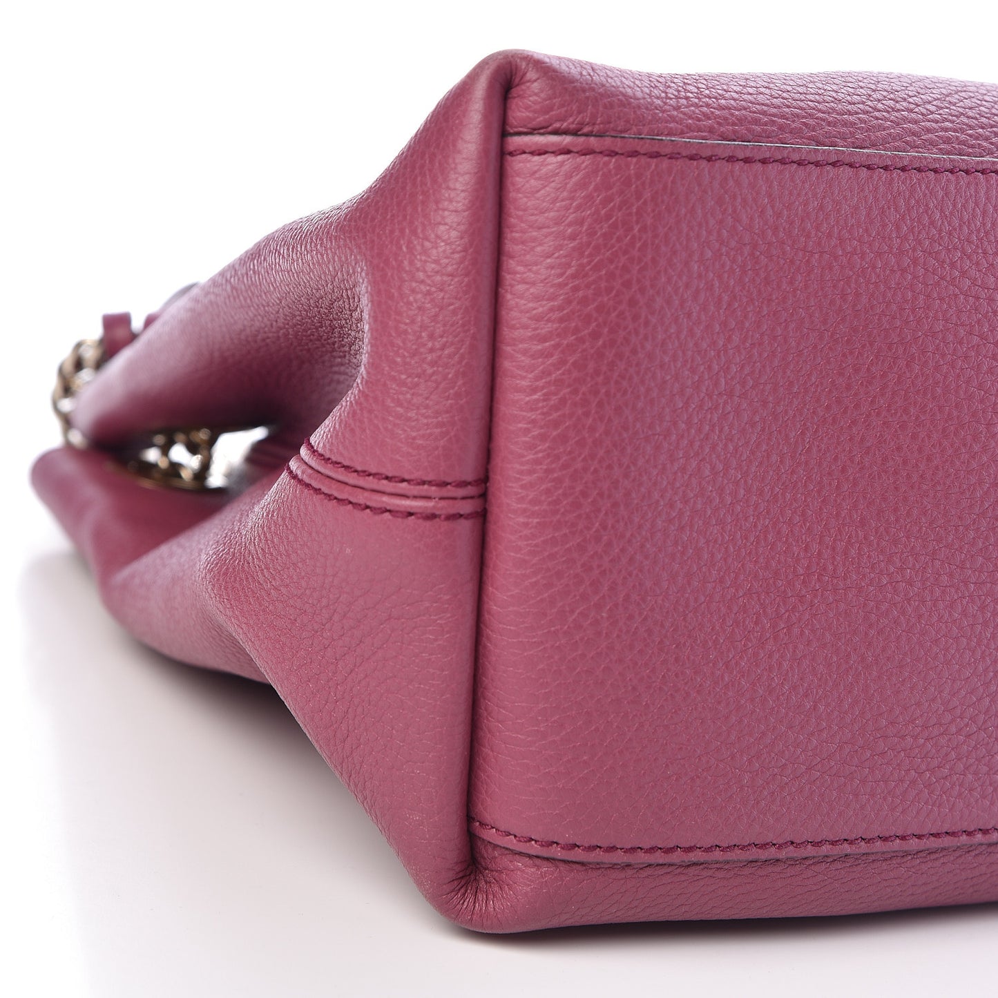 Pebbled Calfskin Medium Soho Chain Shoulder Bag Peonia Flower