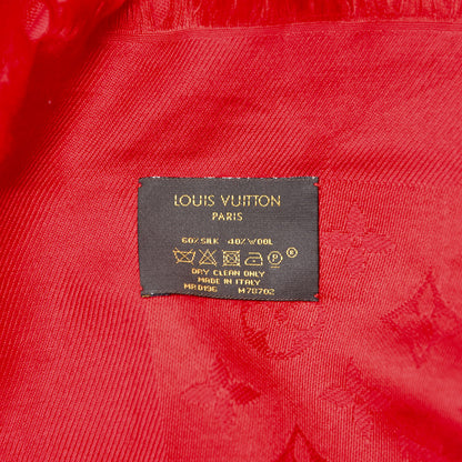 Louis Vuitton Silk Wool Monogram Shawl Pomme D'Amour 3 of 3