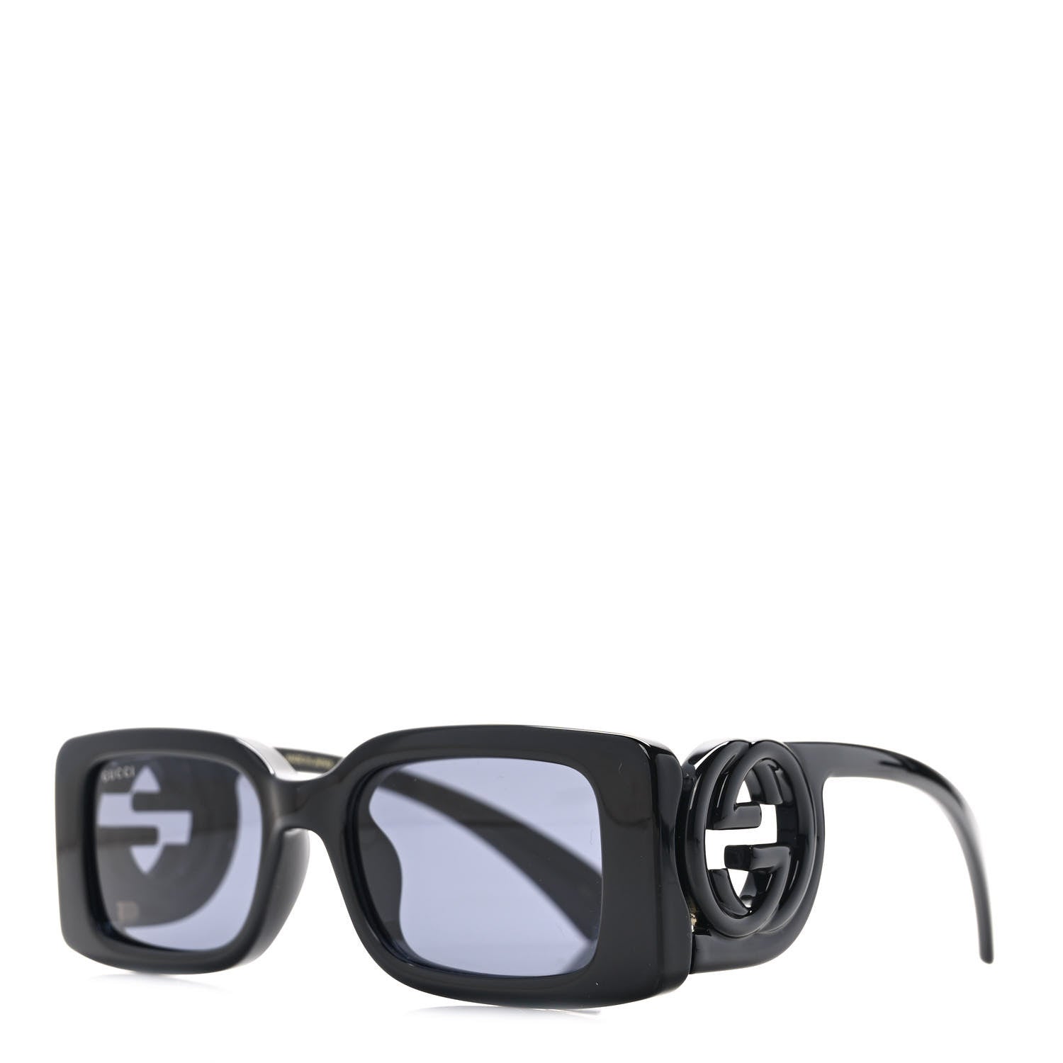 Gucci Acetate Chaise Rectangler Frame Sunglasses GG1325S Black 1 of 8