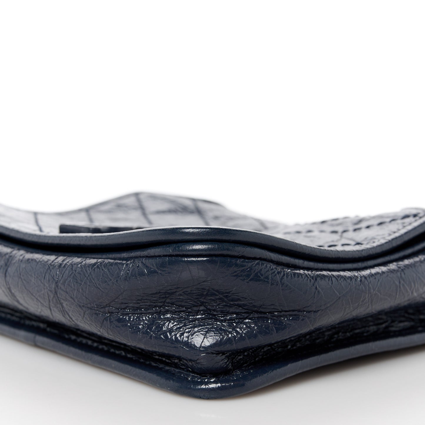 Crinkled Calfskin Matelasse Monogram Niki Chain Wallet Fog