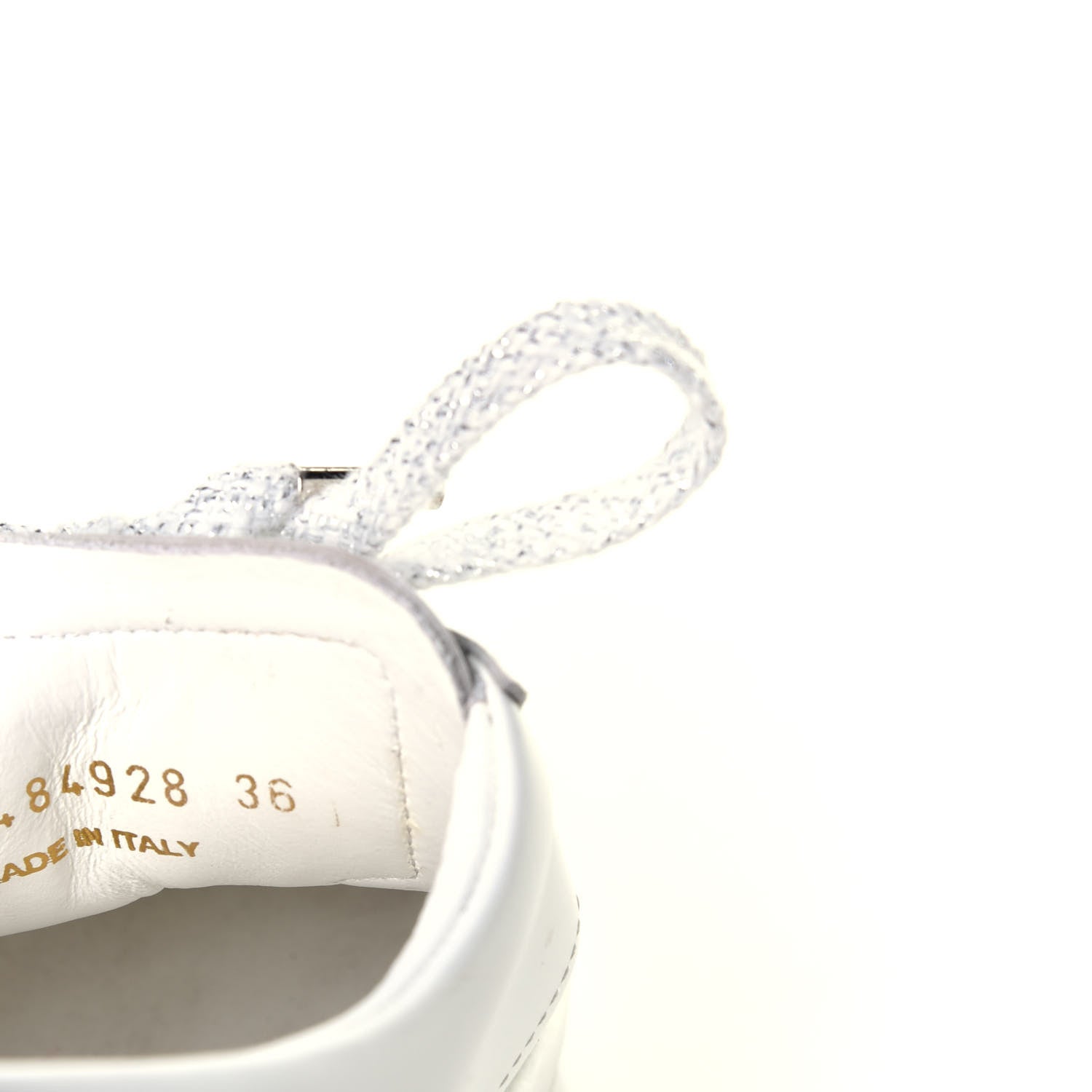 Saint Laurent Calfskin Metallic Ayers Signature Court Lips Sneakers 36 Optic White 9 of 10