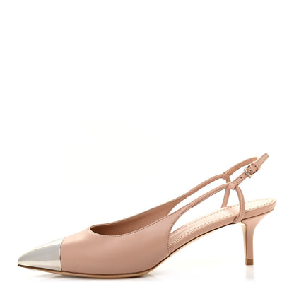 Louis Vuitton Calfskin Urban Twist Slingback Pumps 38 Pink Silver 1 of 10