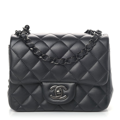 Chanel Lambskin Quilted Mini Square Flap So Black 1 of 7