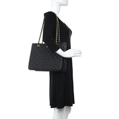 Chanel Caviar Quilted Sweet Classic Shopping Tote Black 2 of 10