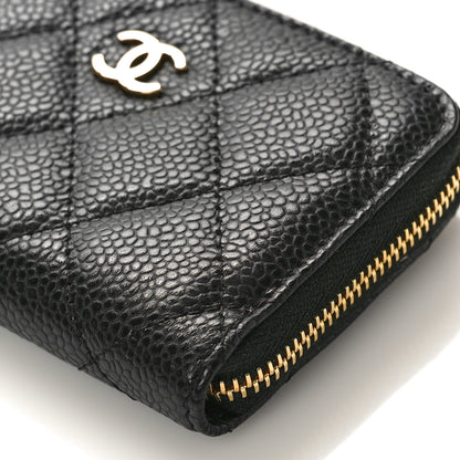 Chanel Caviar Quilted Classic Zipped Coin Purse Black 9 of 10