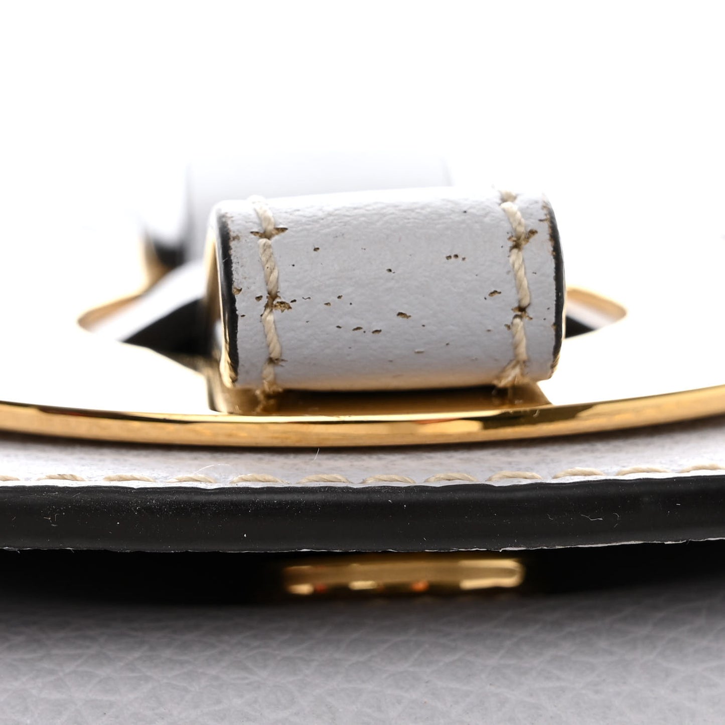 Grained Calfskin Small Darryl Saddle Crossbody Bag Light Cloud