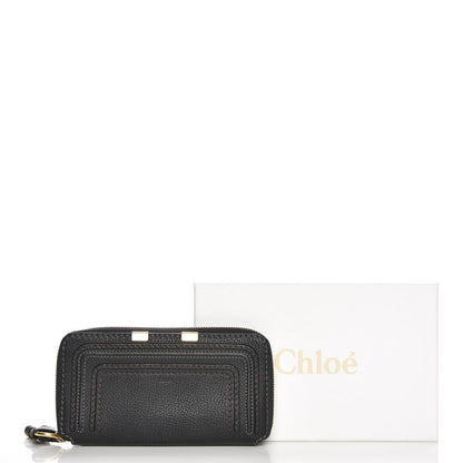 Chloe Grained Calfskin Marcie Long Zip Around Wallet Black 8 of 8