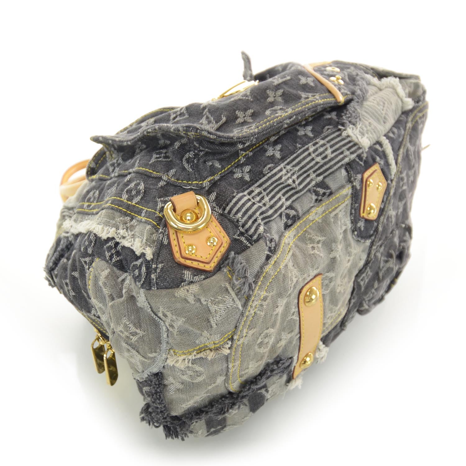 Louis Vuitton Denim Patchwork Bowly Blue 3 of 5