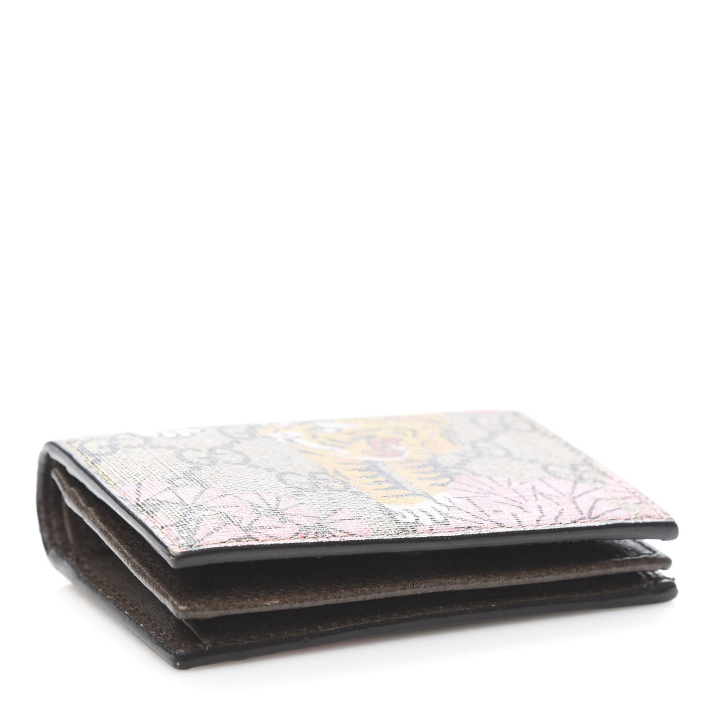 GG Supreme Monogram Bengal Card Case Beige Pink