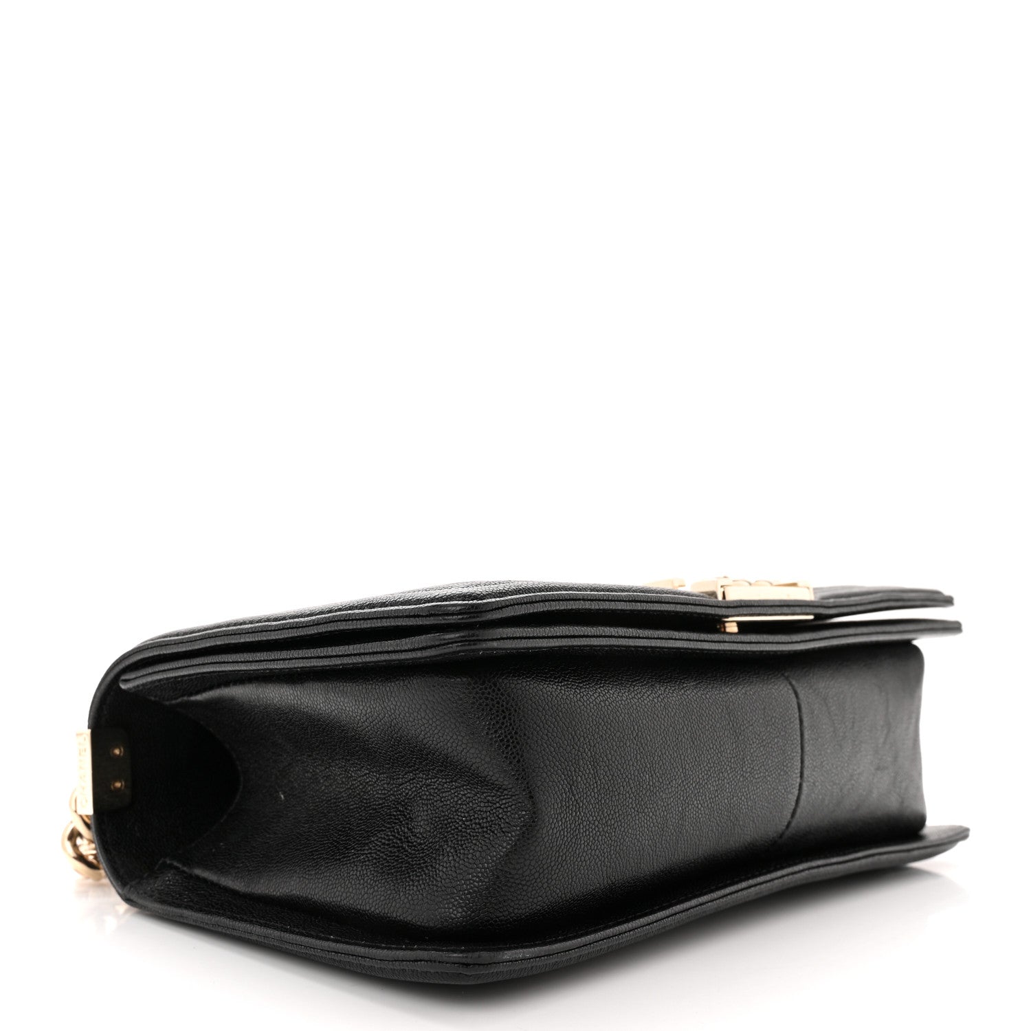 Chanel Caviar Chevron Quilted Medium Boy Flap Black 4 of 10