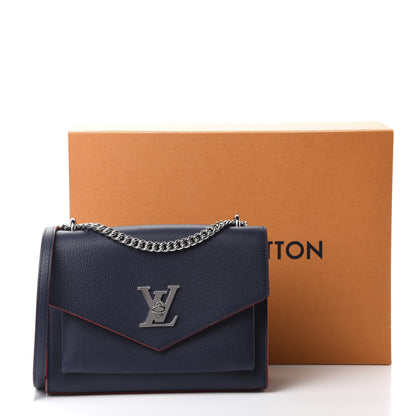 Louis Vuitton Soft Calfskin Mylockme Chain Bag BB Marine Rouge 12 of 12