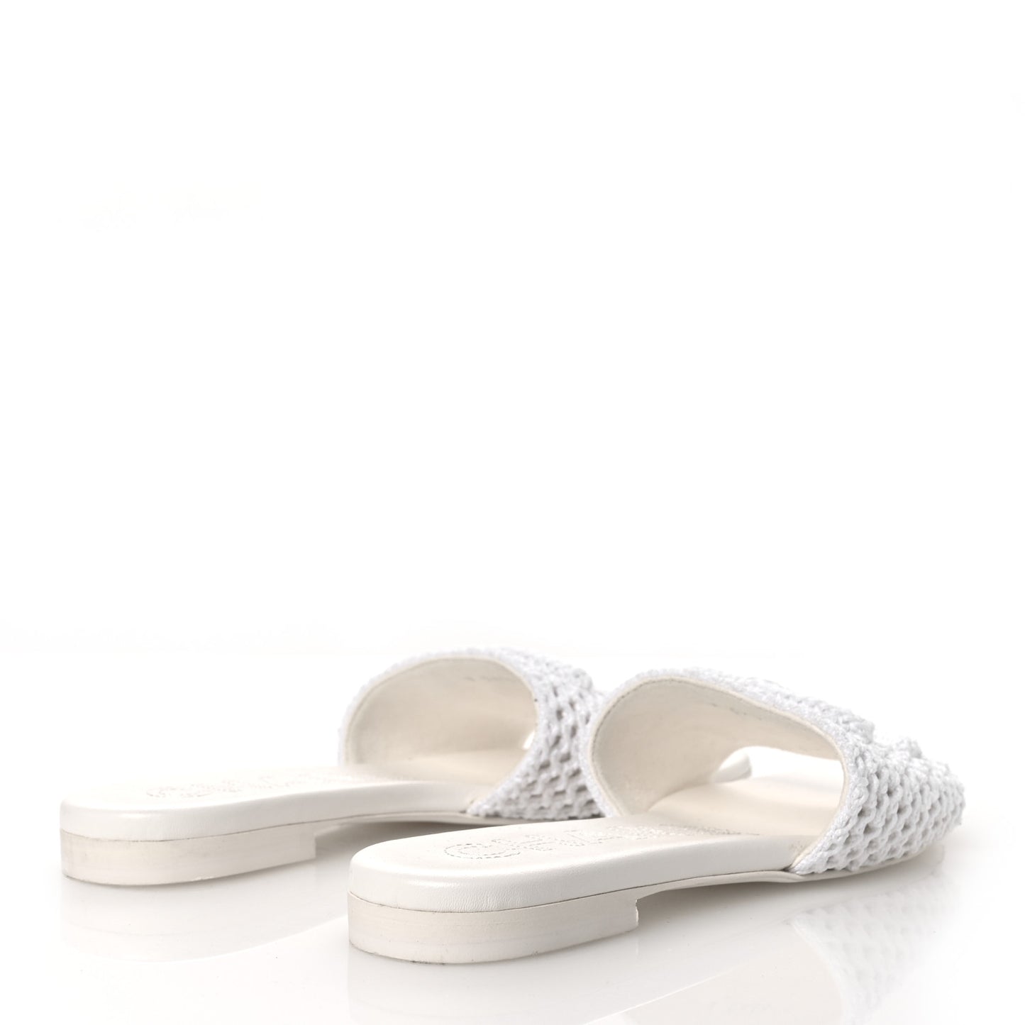 Crochet CC Mules Sandals 38 White