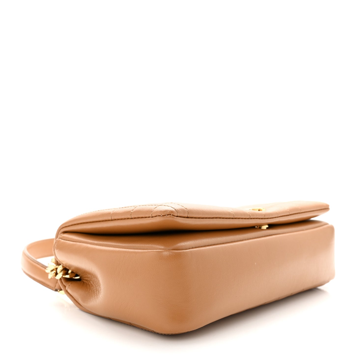 Lambskin Quilted Small Lola Bag Maple Brown