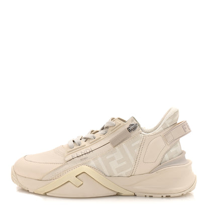 Fendi Calfskin Fabric FF Fendi Flow Low Top Sneakers 36 White 1 of 10