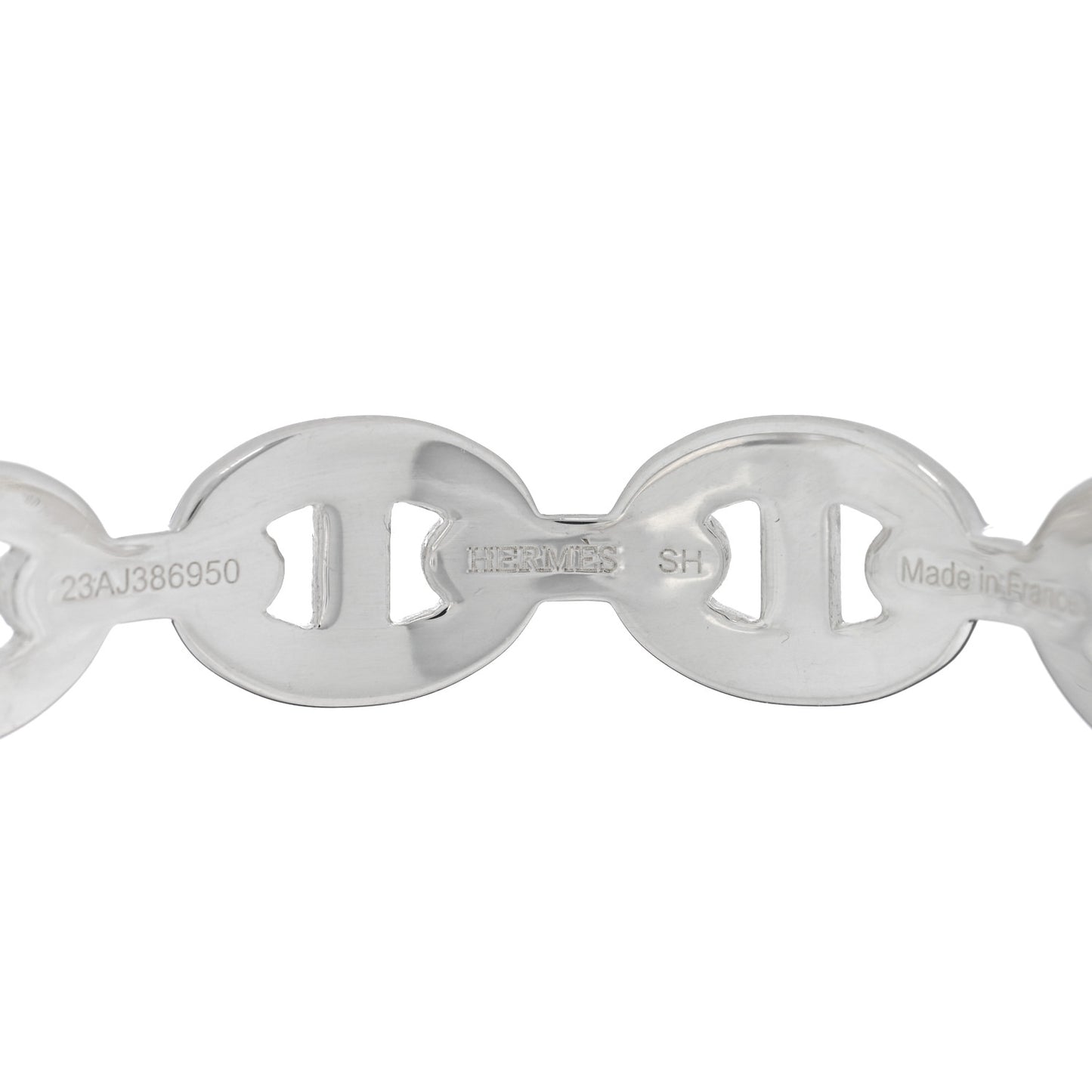 Sterling Silver MM Chaine d'Ancre Enchainee Cuff Bracelet SH
