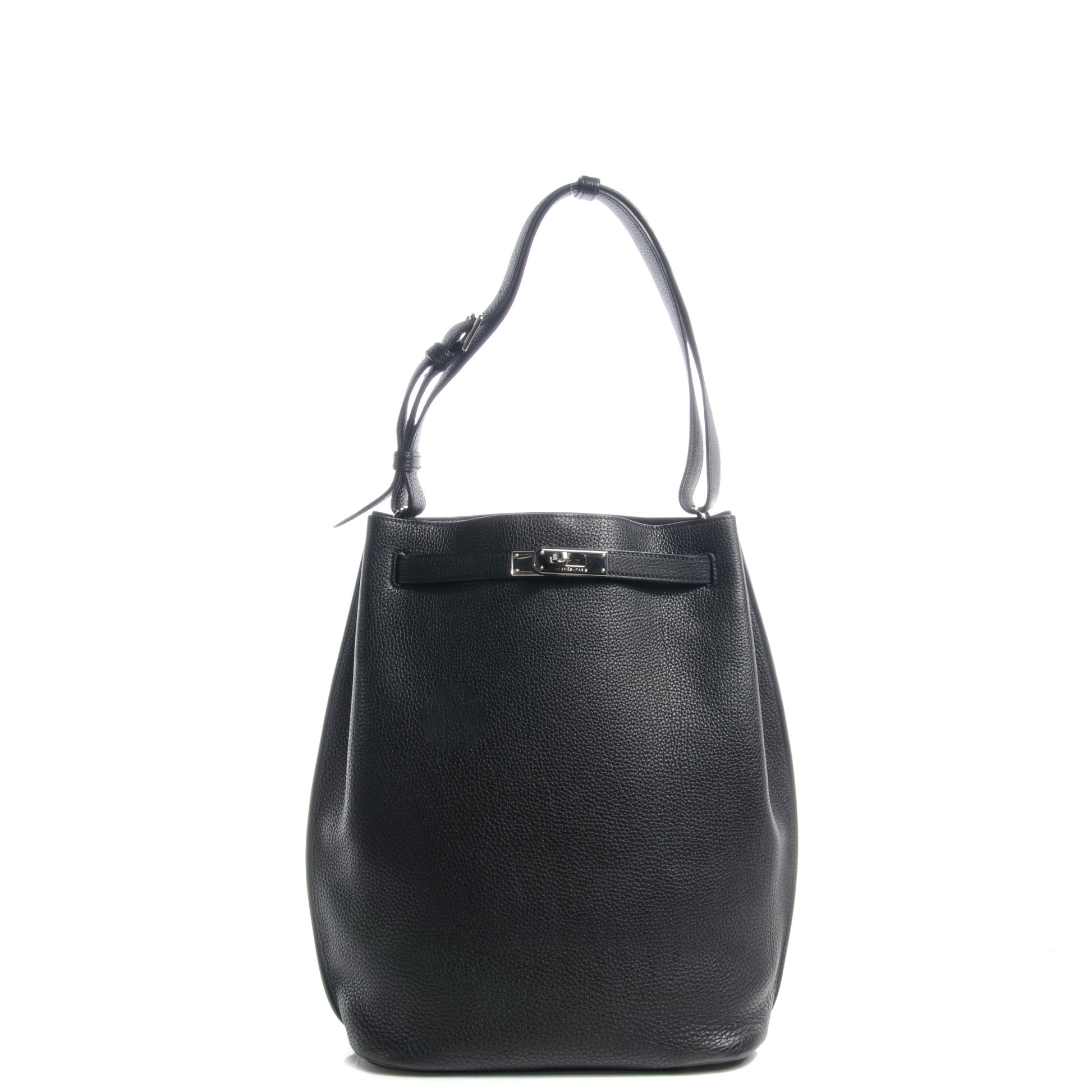 Hermes Taurillon Clemence So Kelly 26 Black 1 of 8