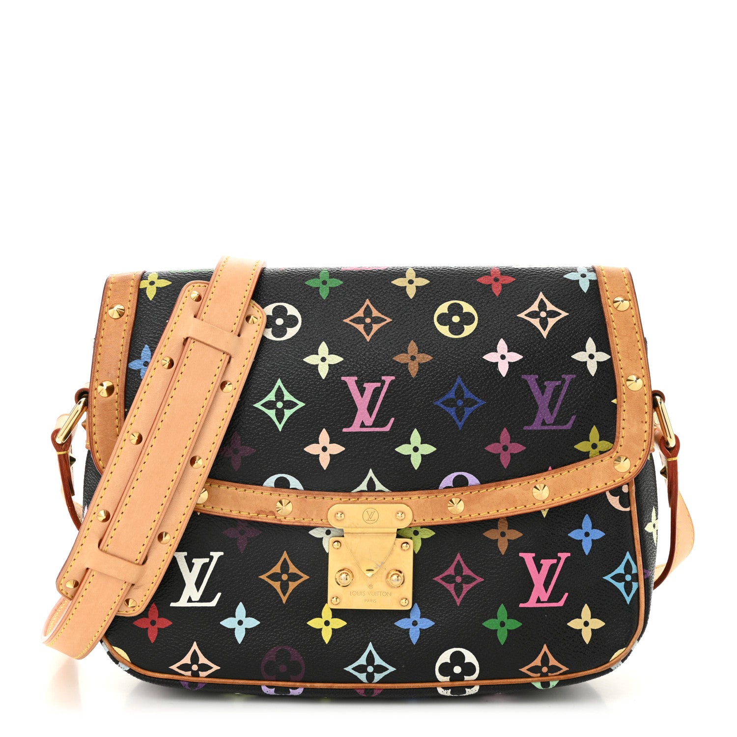 Louis Vuitton Monogram Multicolor Sologne Black 1 of 9