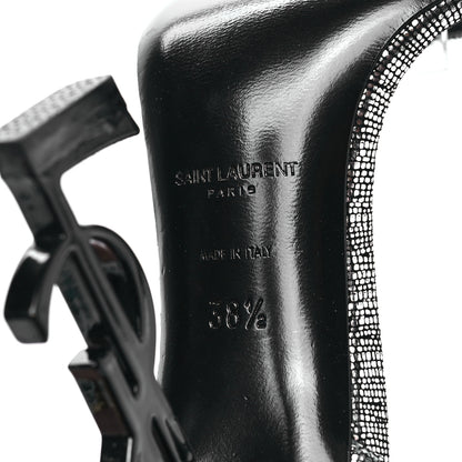Saint Laurent Metallic Calfskin Opyum 110 Sandals 38.5 Argento 6 of 8