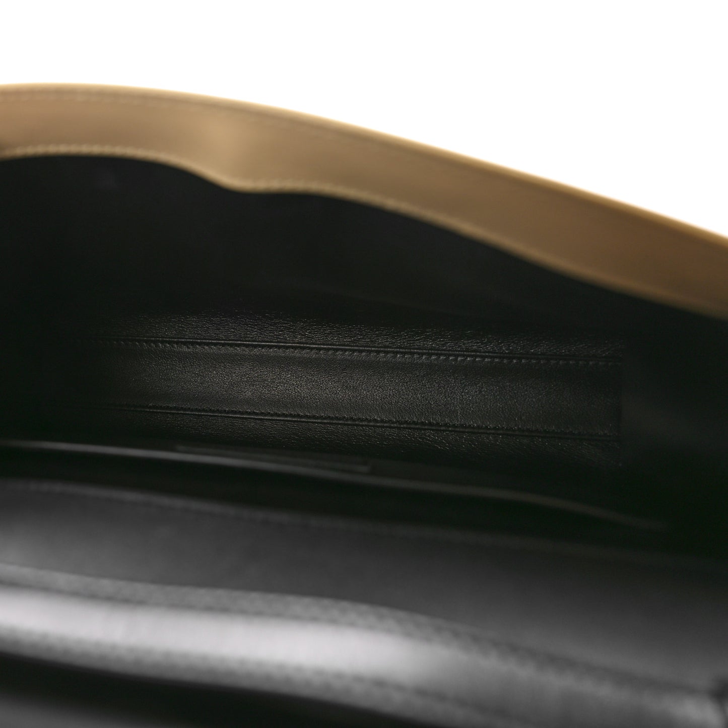 Smooth Calfskin Manhattan Shoulder Bag Black Beige