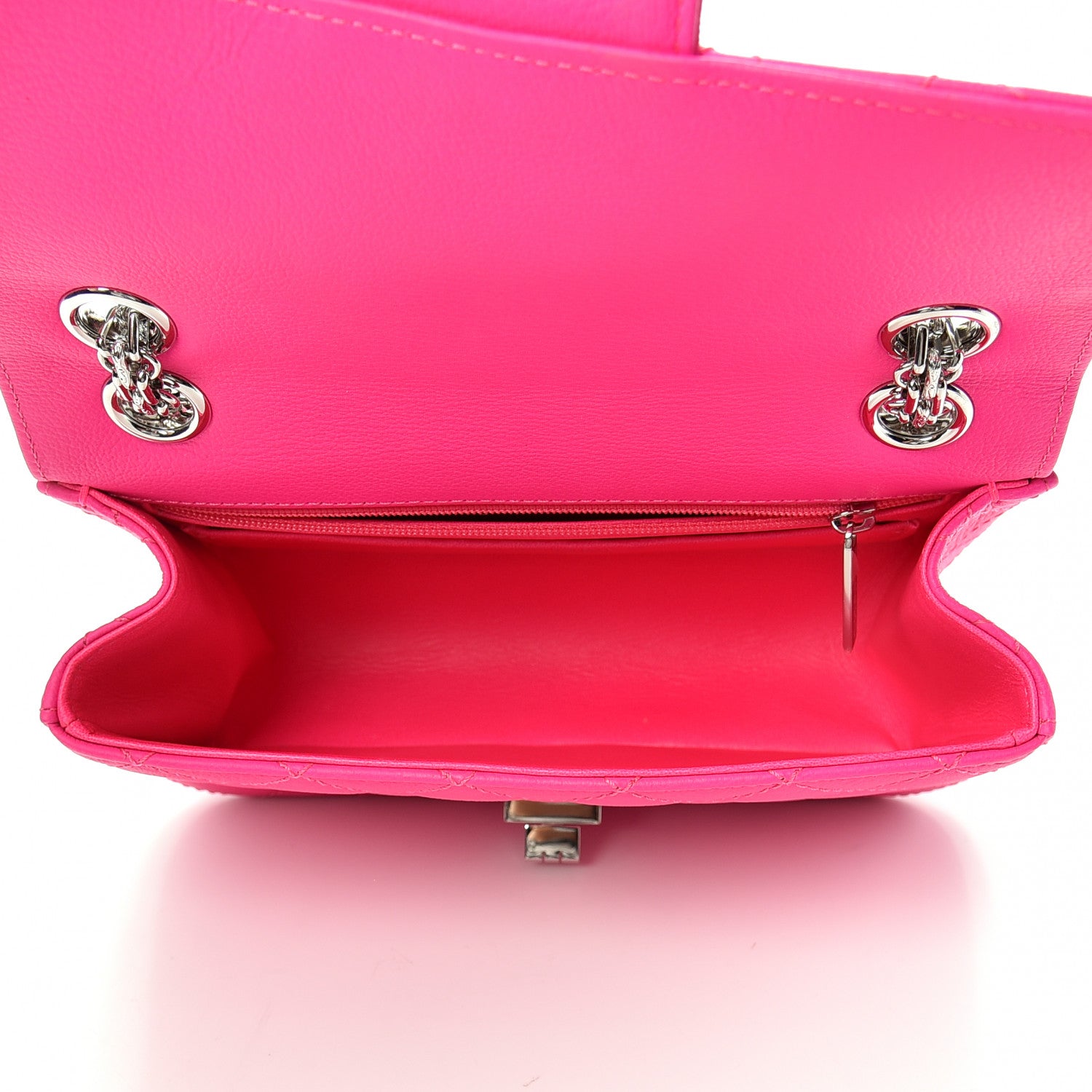 Chanel Goatskin Quilted 2.55 Reissue Mini Flap Fluorescent Pink 5 of 10