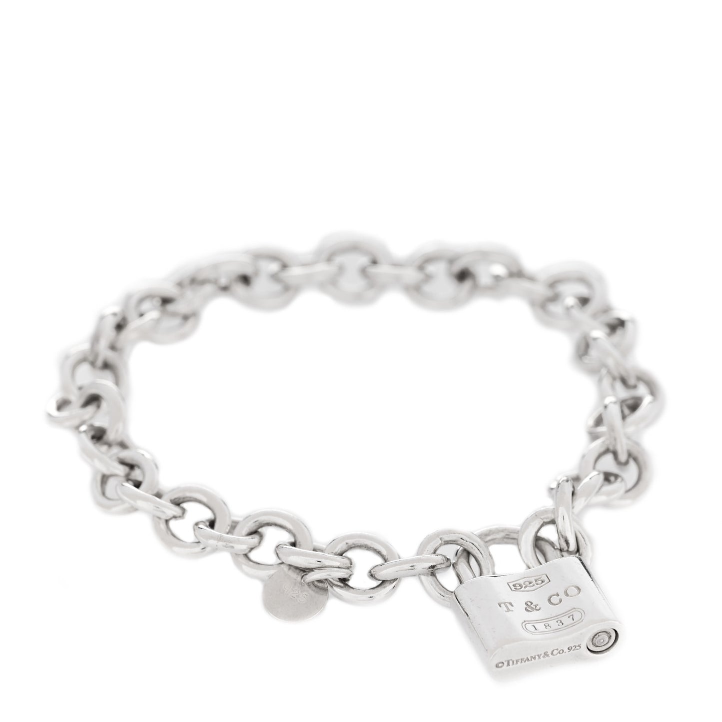 Sterling Silver 1837 Lock Charm Bracelet