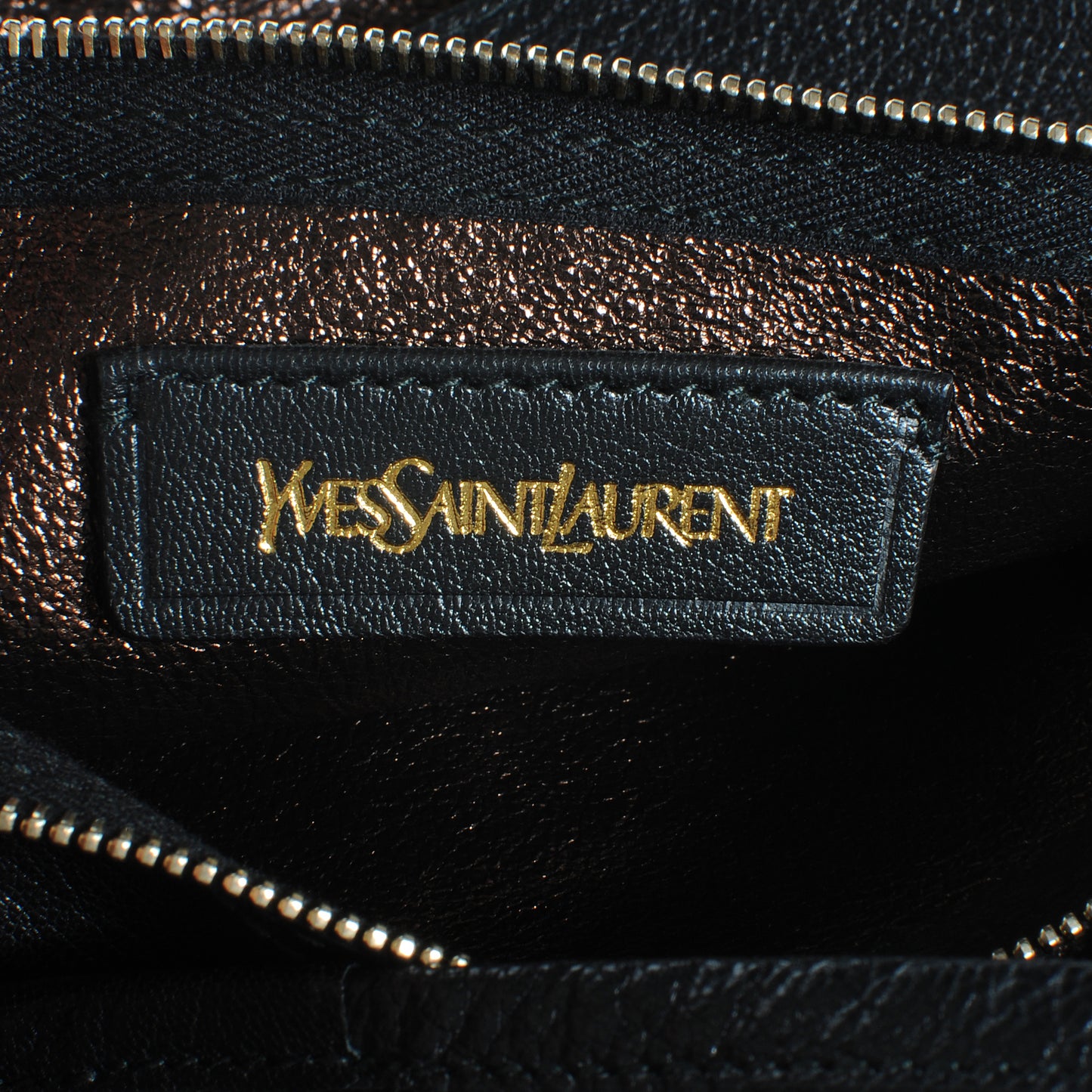 Leather Neo Double Reversible Tote Black Bronze
