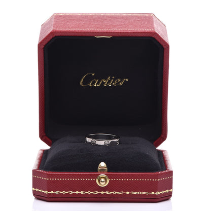 Cartier 18K White Gold 3.5mm LOVE Wedding Band Ring 54 6.75 5 of 5