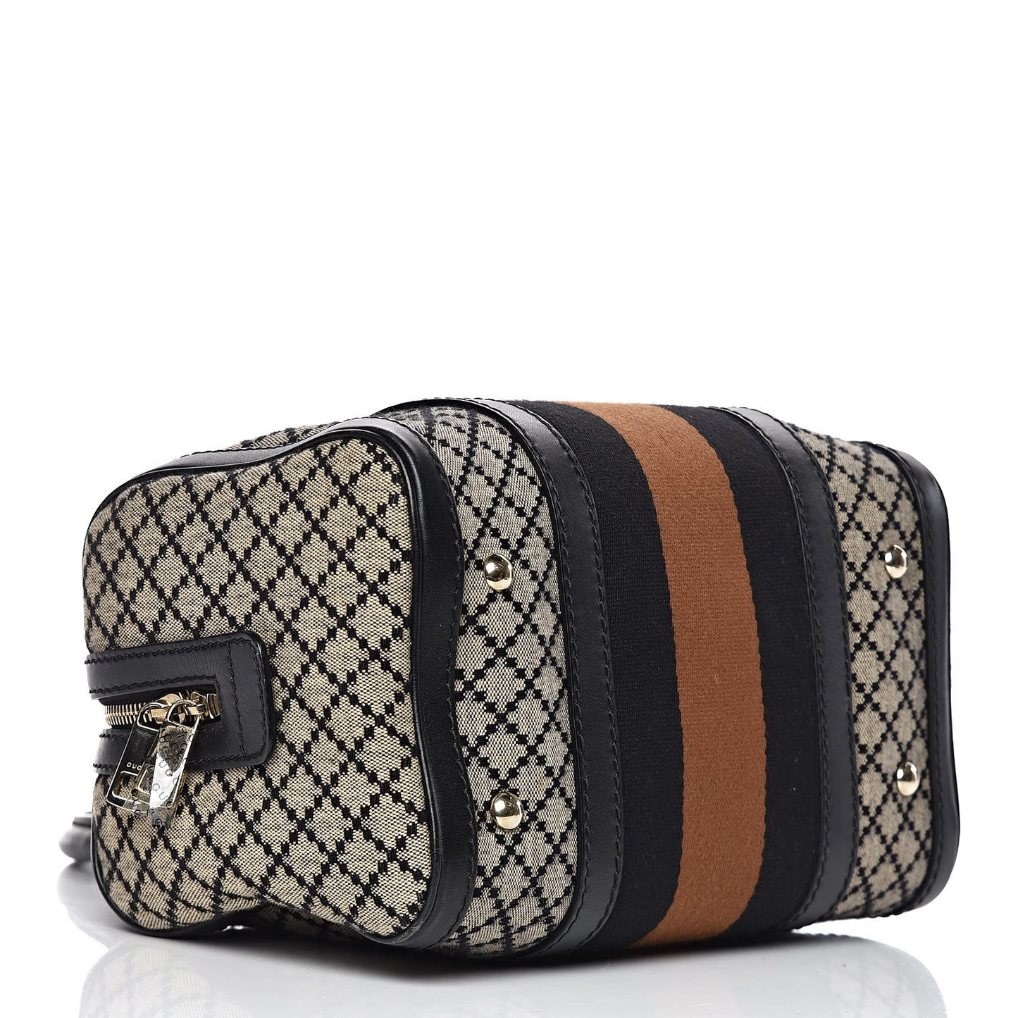 Diamante Vintage Web Small Boston Black