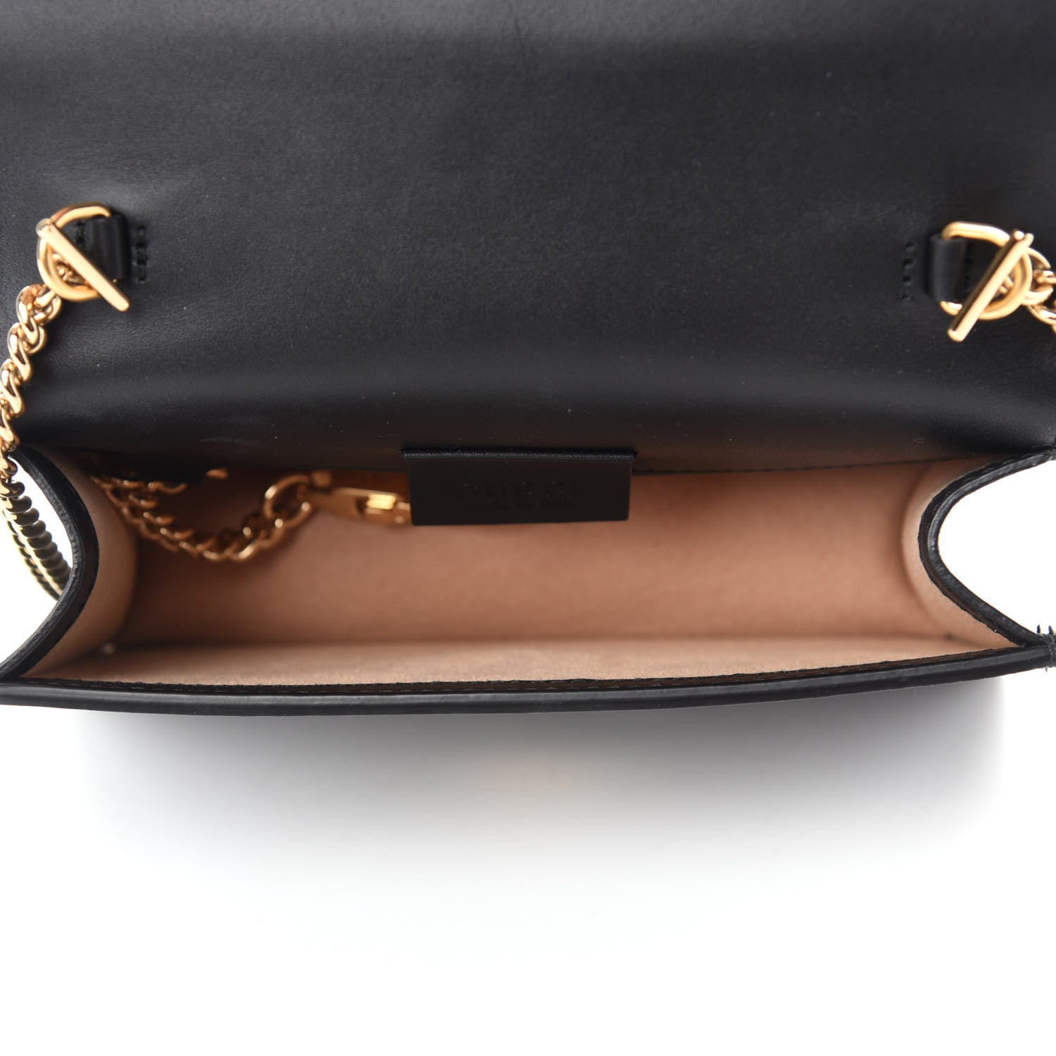 Gucci Calfskin Super Mini Sylvie Chain Shoulder Bag Black 5 of 11