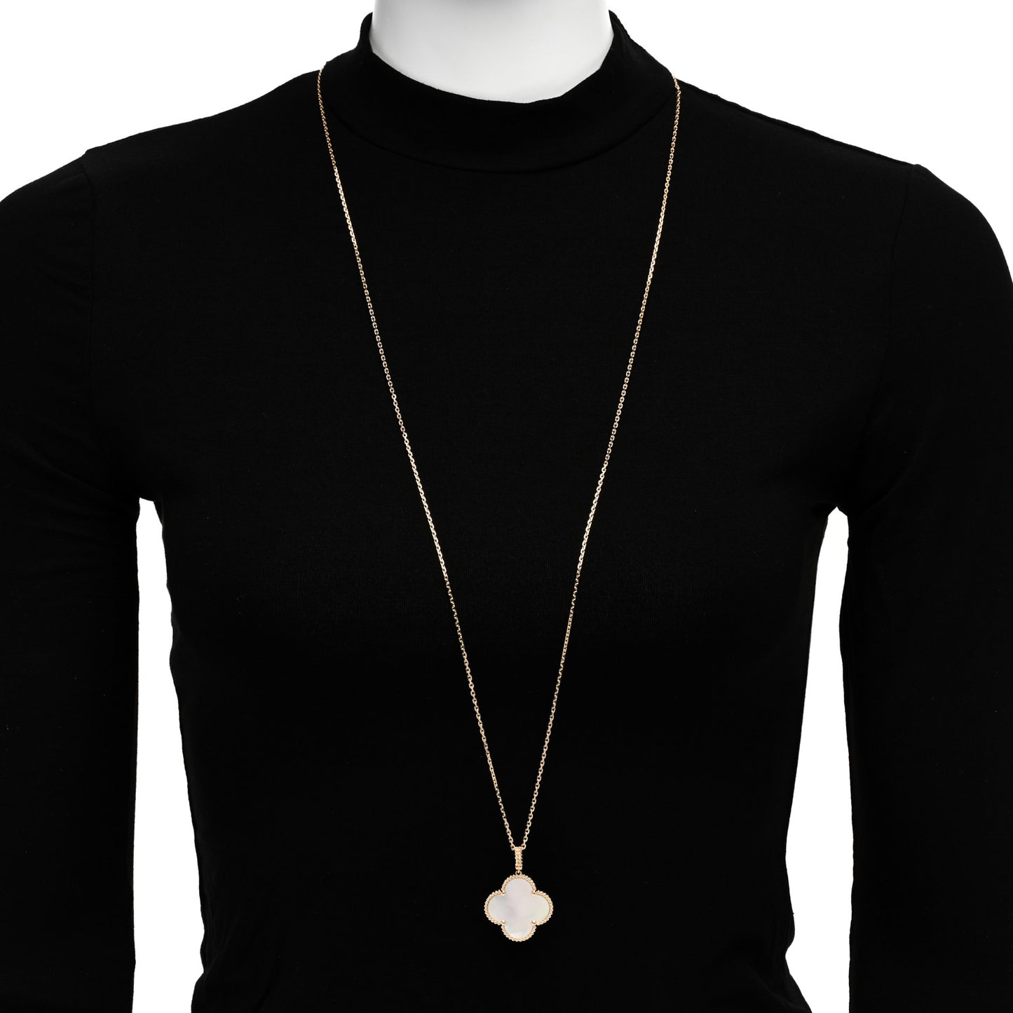 18K Yellow Gold Mother of Pearl Magic Alhambra Long Necklace
