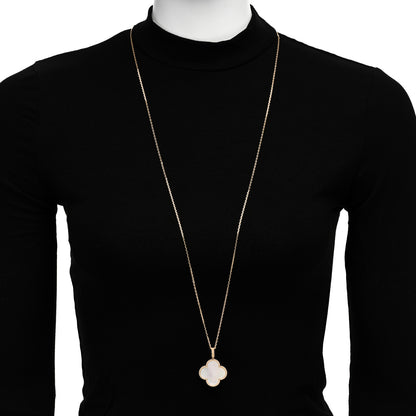 Van Cleef & Arpels 18K Yellow Gold Mother of Pearl Magic Alhambra Long Necklace 2 of 6