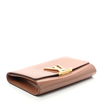 Louis Vuitton Patent Louise New Sobe Clutch Rose Velours 4 of 6