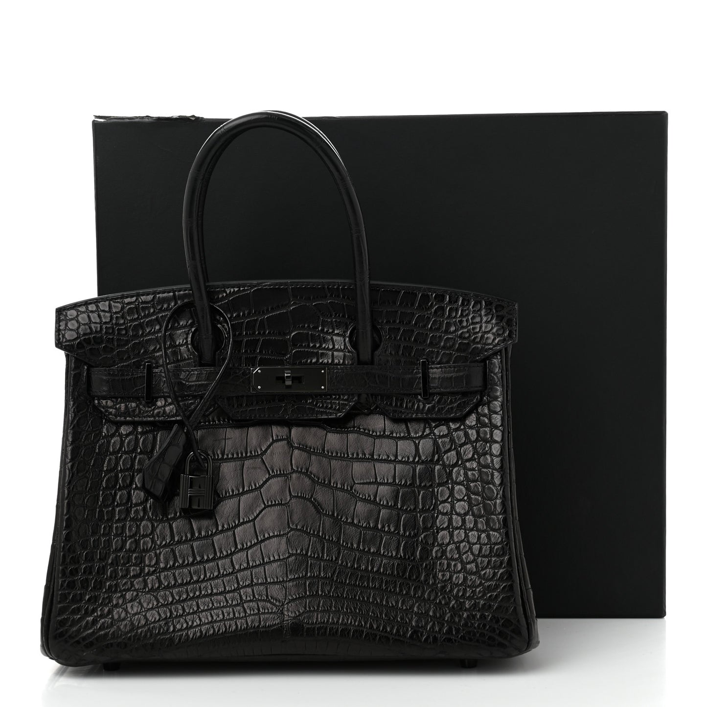 Matte Alligator Birkin 30 So Black