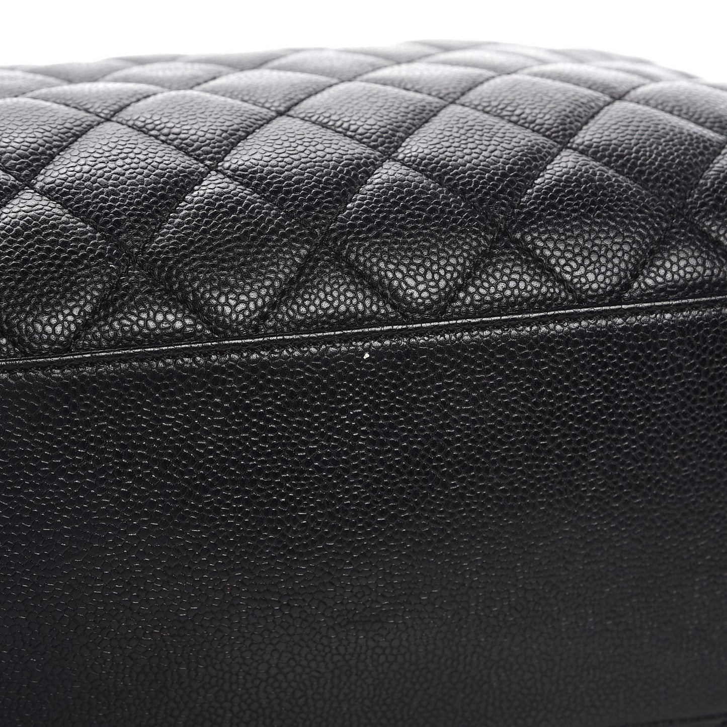 Caviar Quilted Bowler Black