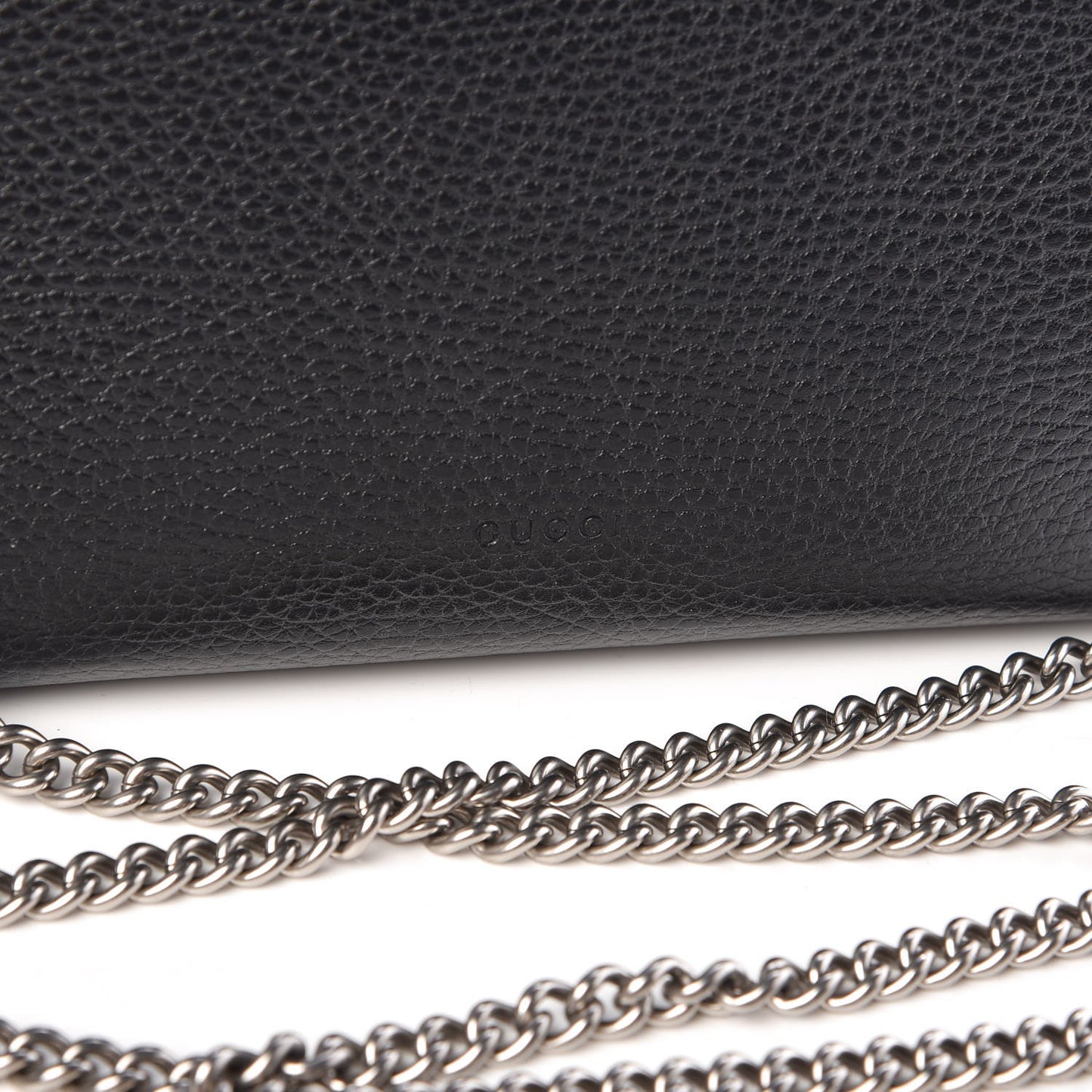 Calfskin Mini Dionysus Chain Wallet Black