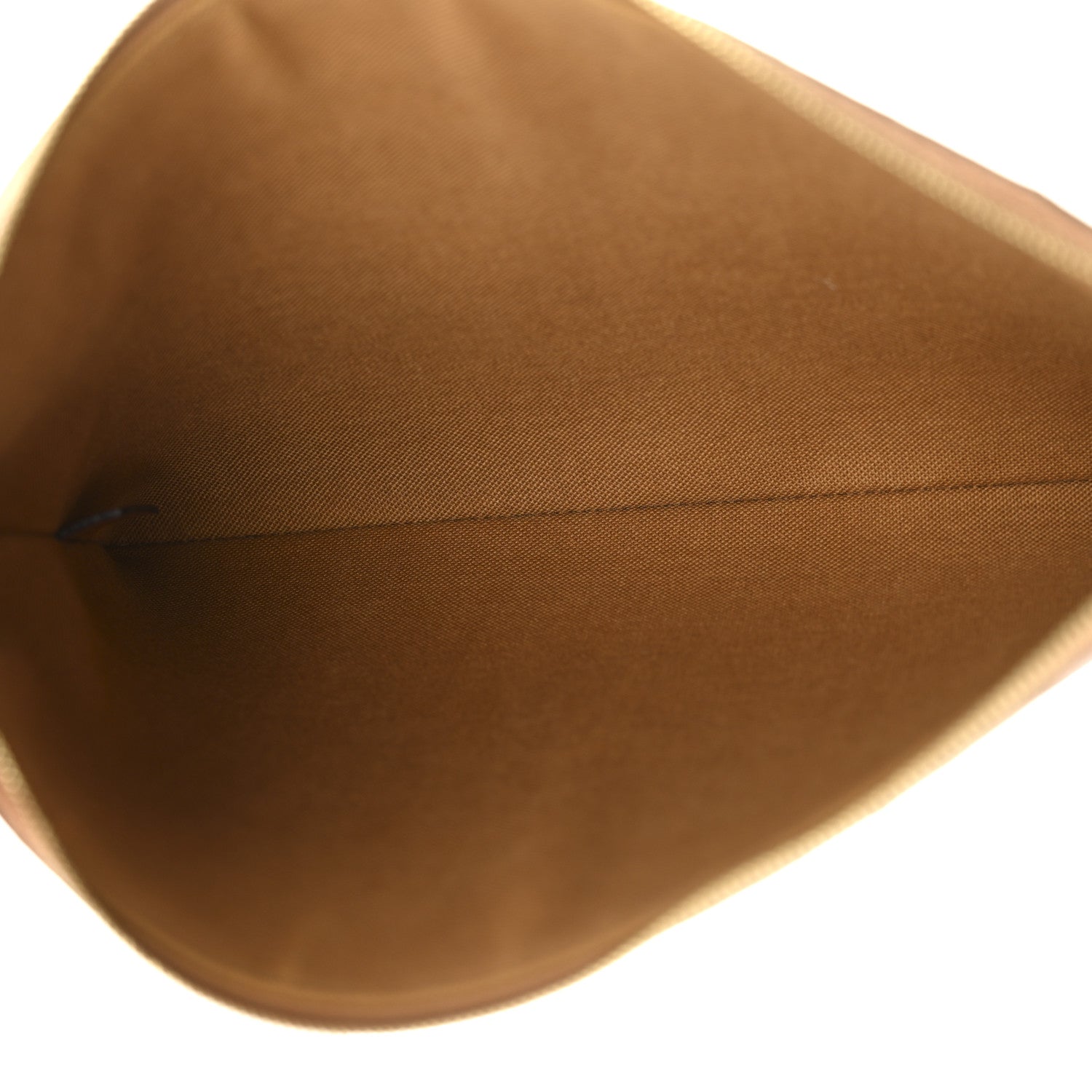 Celine Triomphe Canvas Lambskin Small Pouch Tan 5 of 9