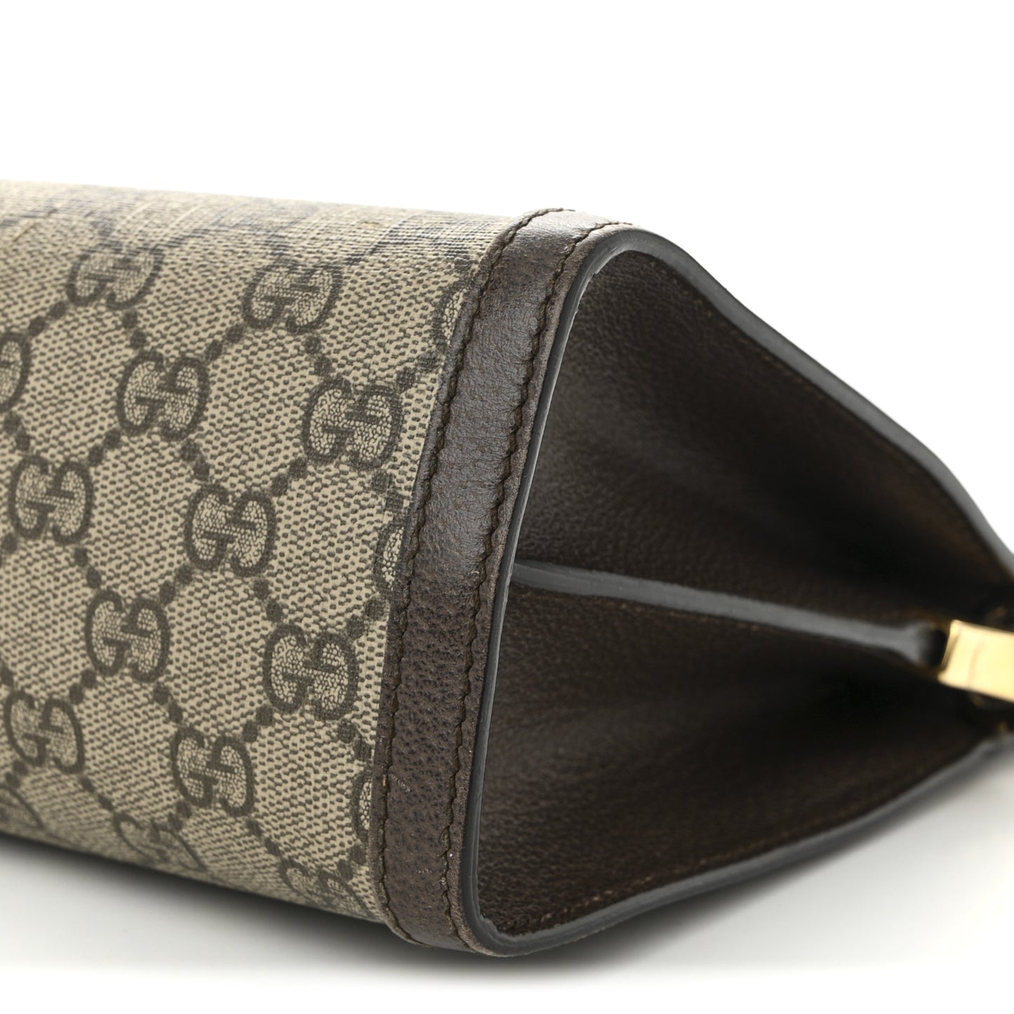 GG Supreme Monogram Web Medium Ophidia Chain Shoulder Bag Brown