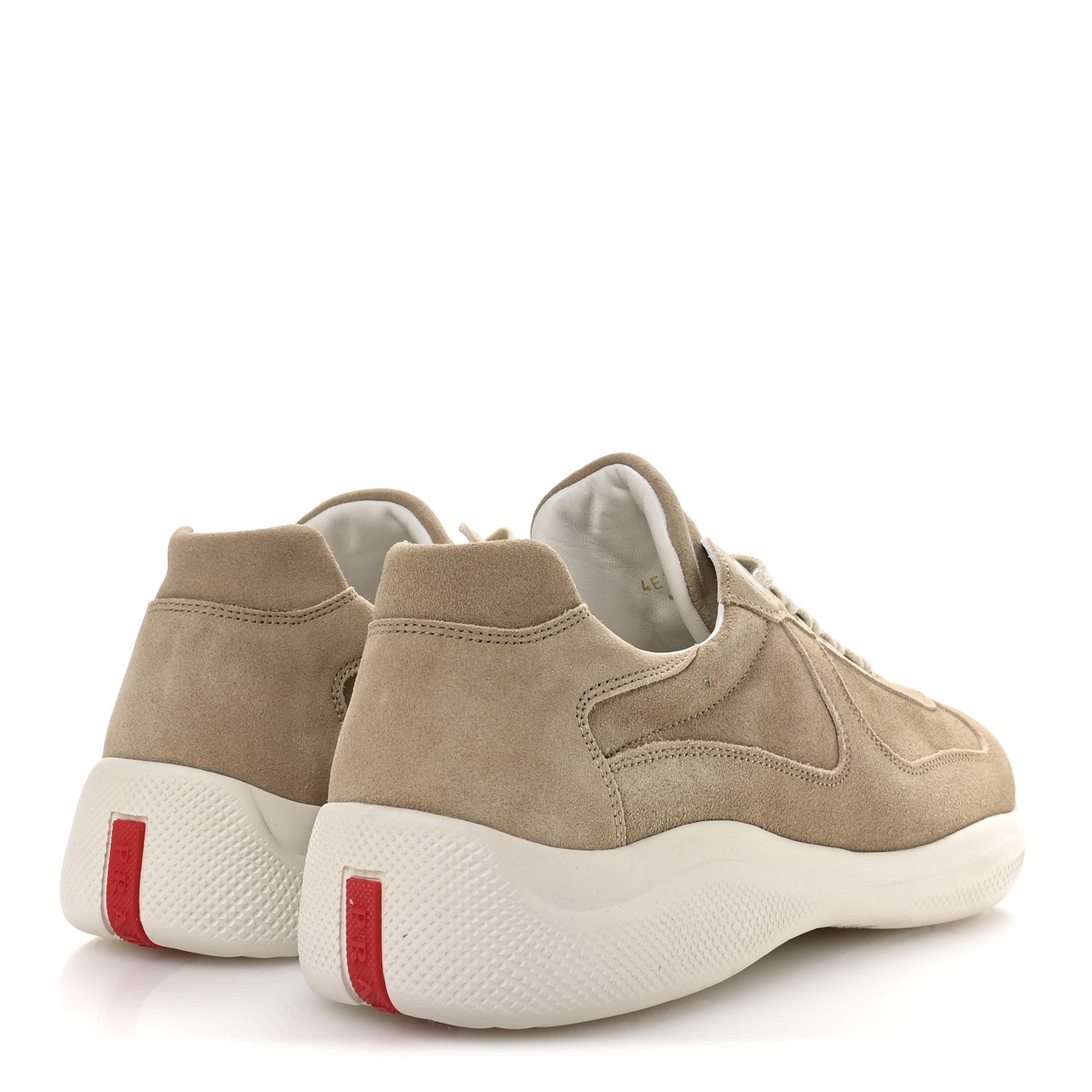 Prada Suede Mens America's Cup Sneakers 11 Beige 5 of 7