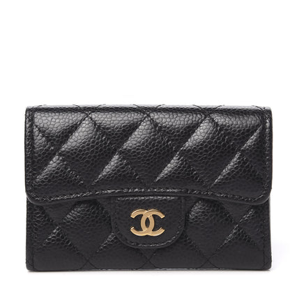 Chanel Caviar Quilted Flap Card Holder Black 1 of 8