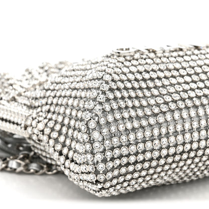 Chanel Crystal Embellished Metallic Lambskin Mini Chanel 22 Silver 9 of 11