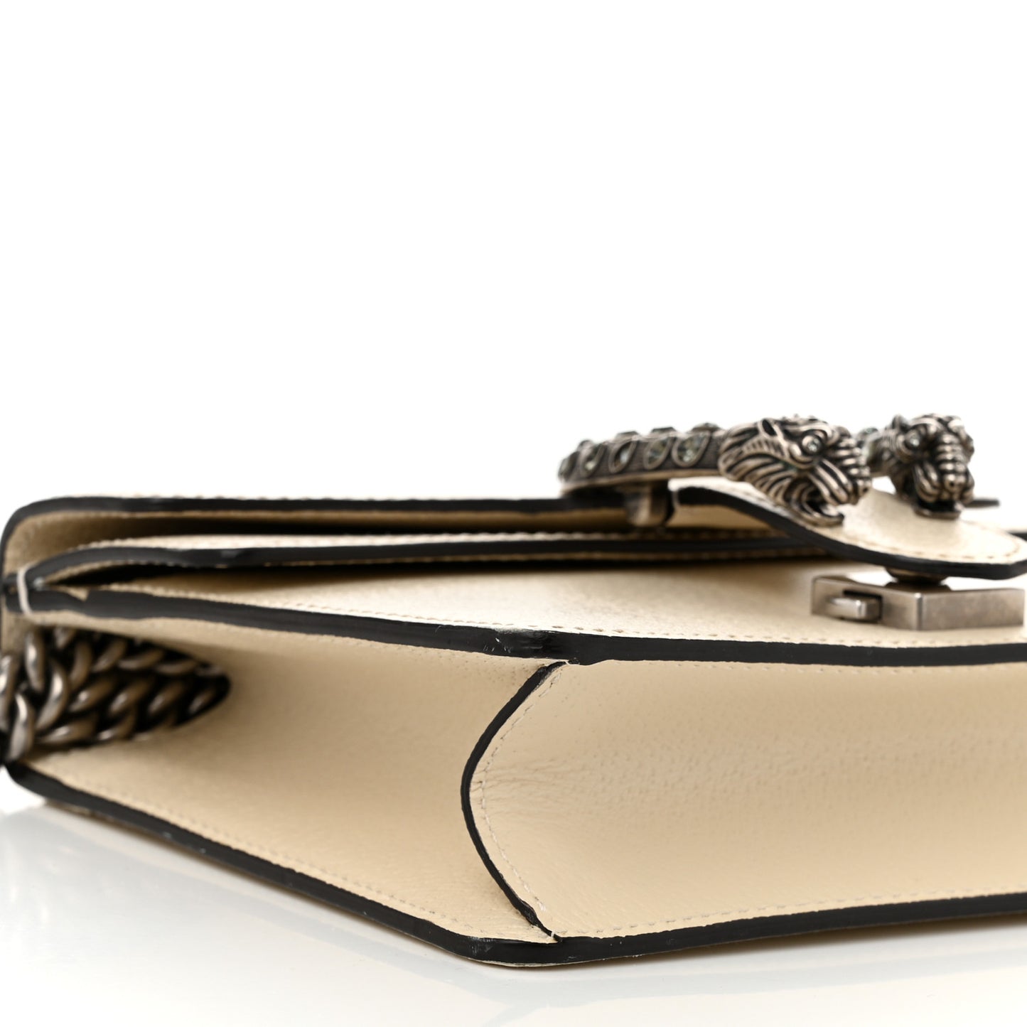 Textured Calfskin Crystal Mini Dionysus Shoulder Bag Mystic White