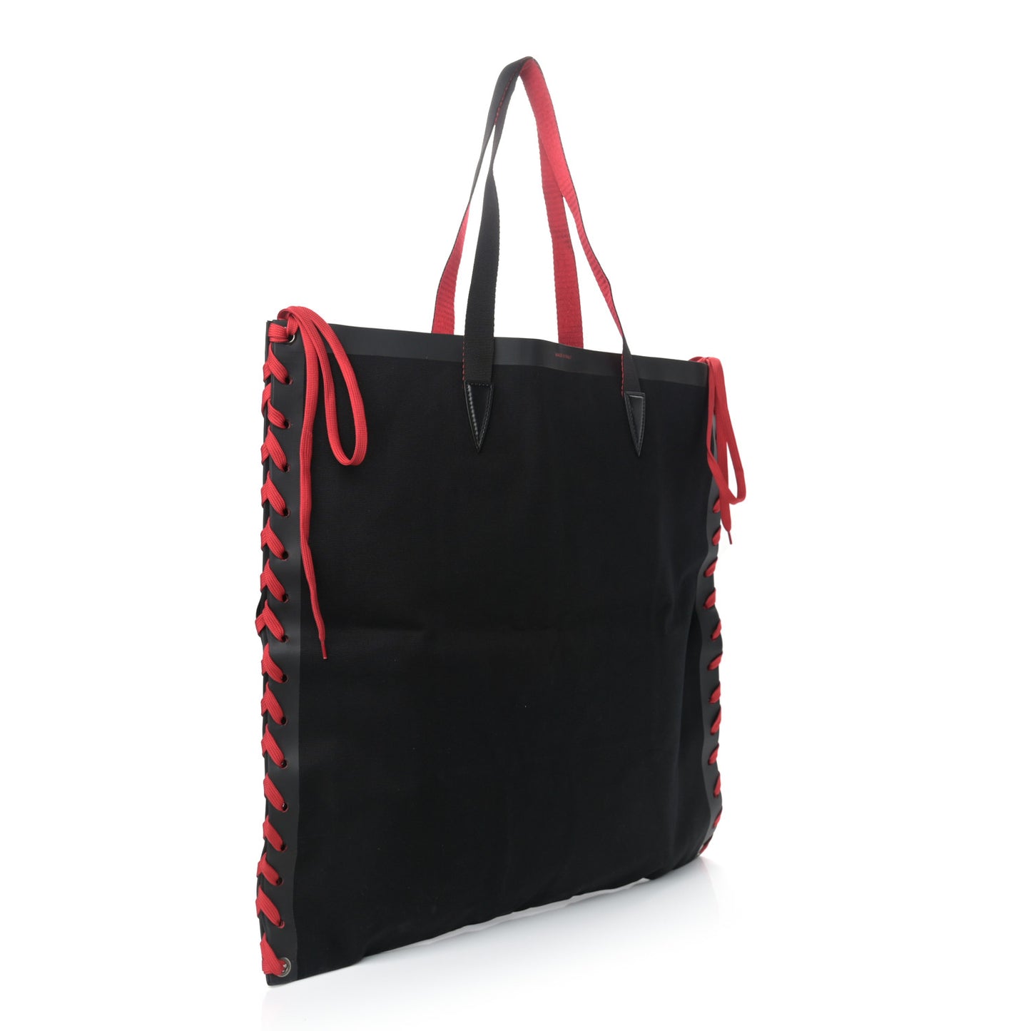 Braided Canvas Cabalace Shopper Tote Black