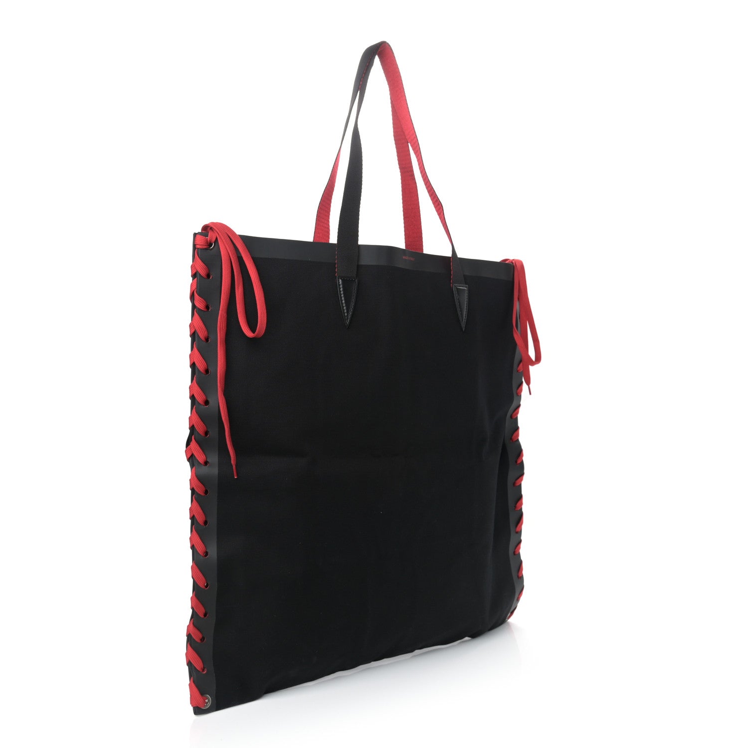 Christian Louboutin Braided Canvas Cabalace Shopper Tote Black 3 of 9