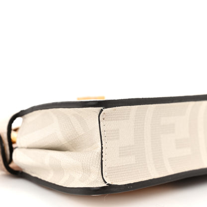 Fendi Glazed Fabric FF Bikini Girls Inlay Nano Peekaboo Maxi Handle Satchel Bianco Perla Multicolor 10 of 11