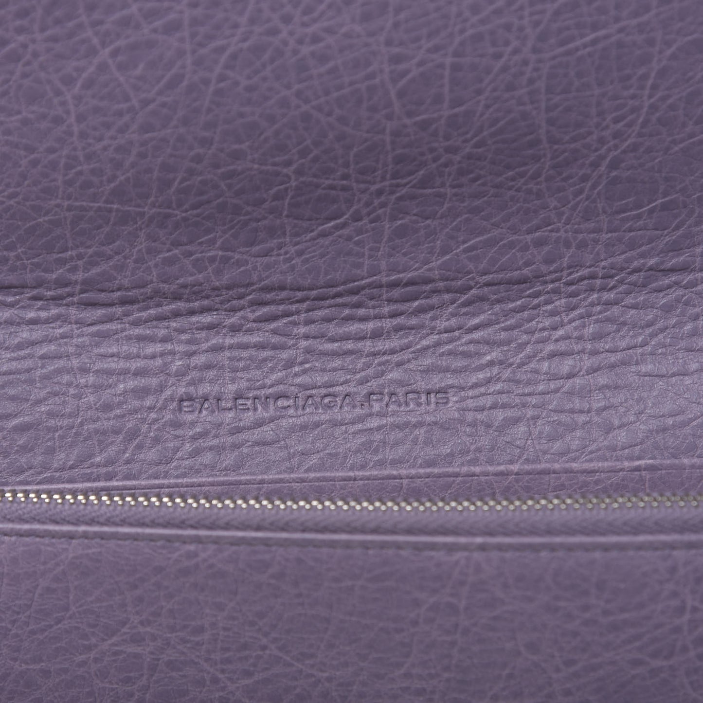 Agneau Giant 12 Silver Hardware Money Wallet Glycine